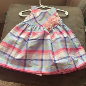 Blue and pink infant dress